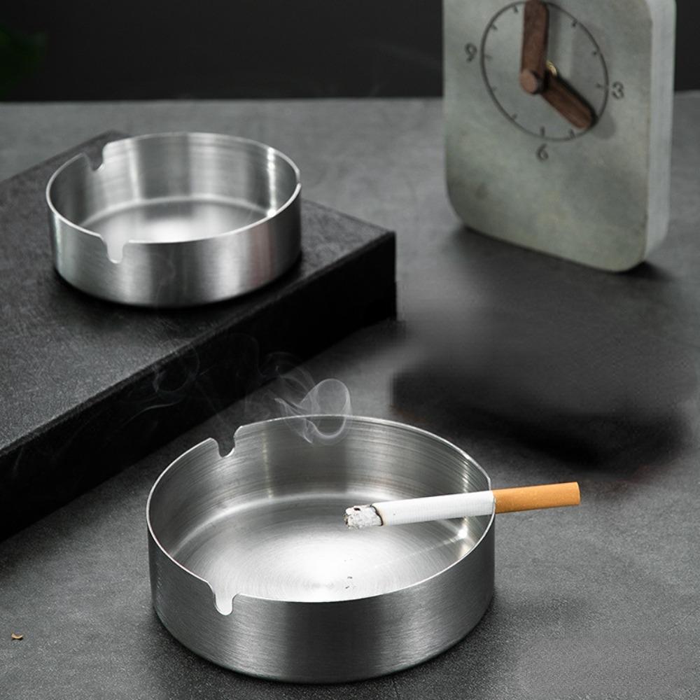 Round Ash Tray Metal Smoke Holder Stylish Home Decoration  for Smoker