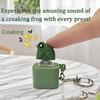 Frosch Quakendes Fidget Spielzeug, Lustiges Stressabbau Spielzeug mit LED Lichtern, Niedlicher Frosch Quakender Schlüsselanhänger, Tastatur Clicker für Erwachsene, Ideal für ADHS und Autismus
