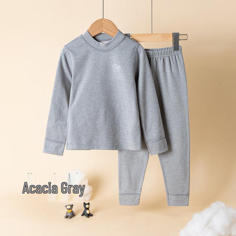 

Дитячий дихаючий комплект піжам з вовни та шовку - Теплий базовий шар для хлопчиків та дівчаток на осінь 100 cm