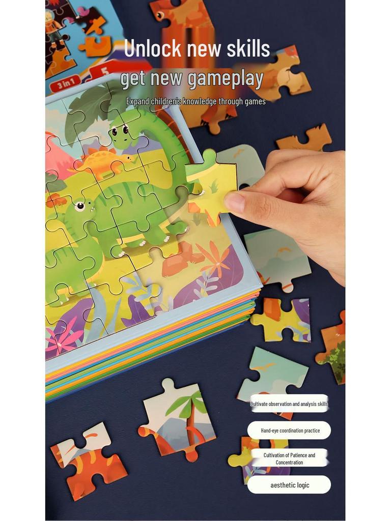Portable Magnetic Puzzle Book for Early Childhood Education