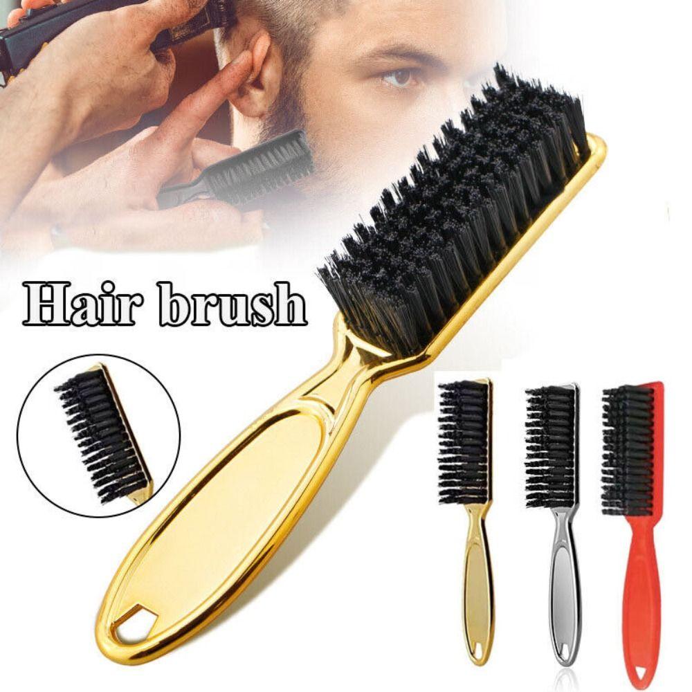 Comb Blade Comb Soft Bristles Brush Scissors Cleaning Brush Men Oil Head Brush Skin Fade Brush