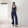 Women's Retro High-Waist Straight-Leg Denim Overalls