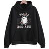 Pas De Boo-rée Leopard Ghost Halloween Hoodie Unisex Trendy Streetwear Hooded Sweatshirt Long Sleeve Casual Autumn Pullover
