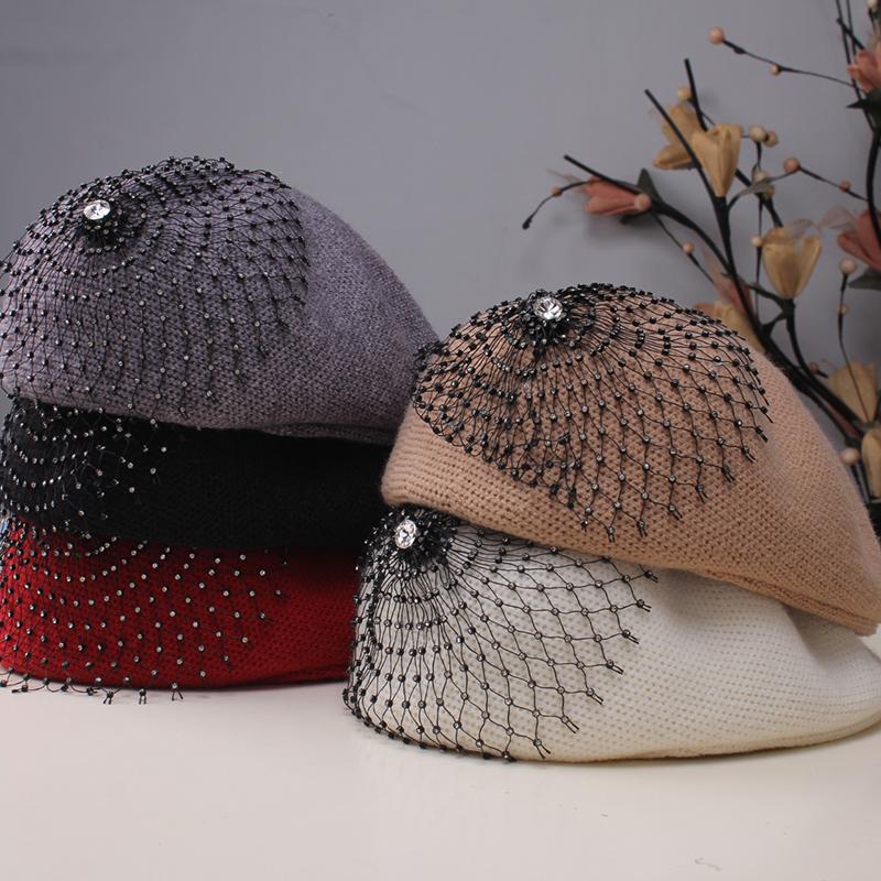 Korean Version Trendy Cool Reverse Wearing Forward Hat For Women, Autumn And Winter Thin Warm Beret Versatile Knitted Hat