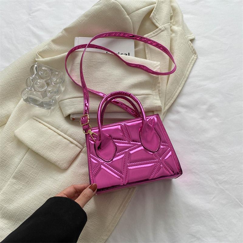 Стильная женская сумка-тоут из ПУ-кожи 2023 Летняя Мода Модная Квадратная Сумка фиолетовый