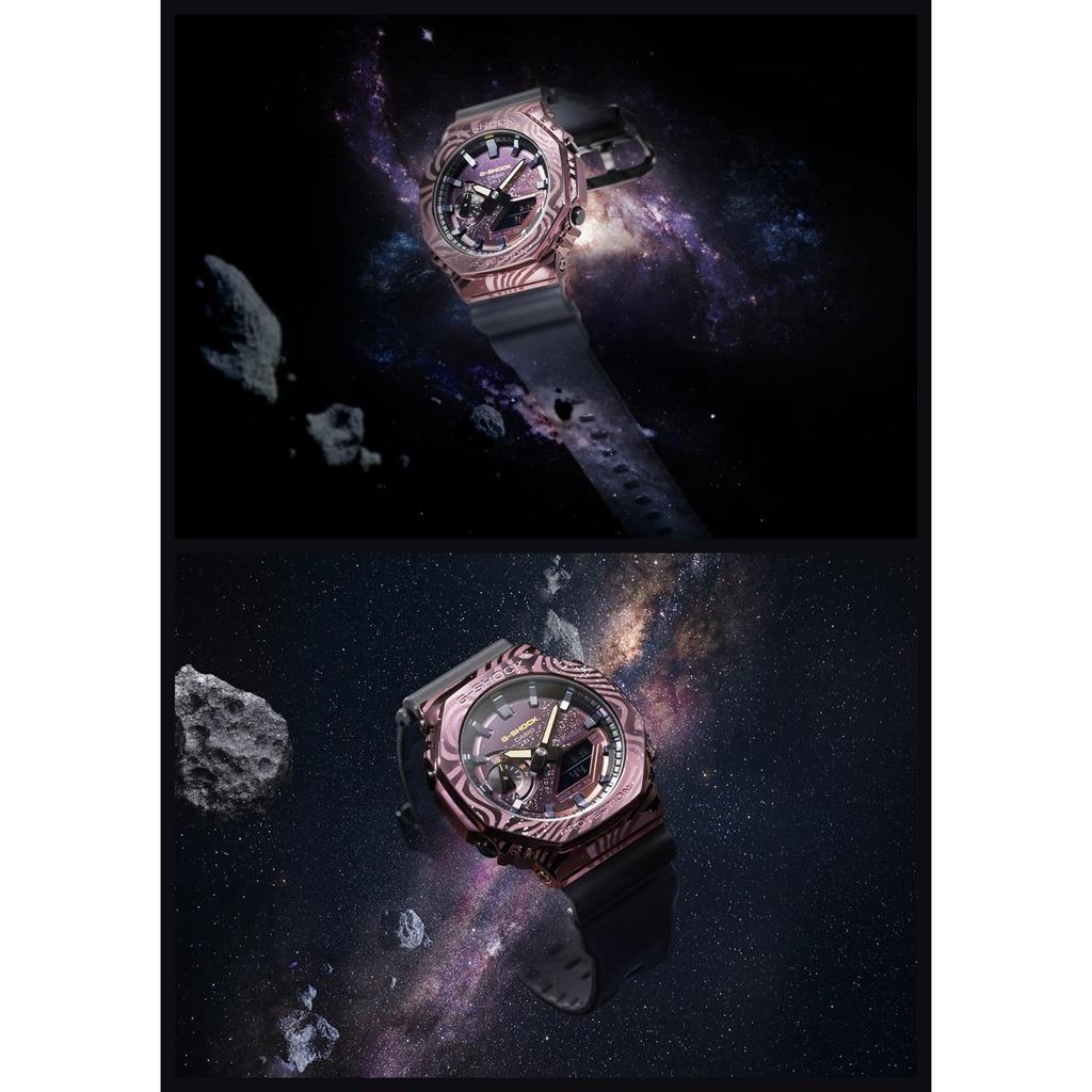 Casio Męski zegarek G-Shock z metalową powłoką GM-2100MWG-1AJR Navy | Autoryzowany model japoński