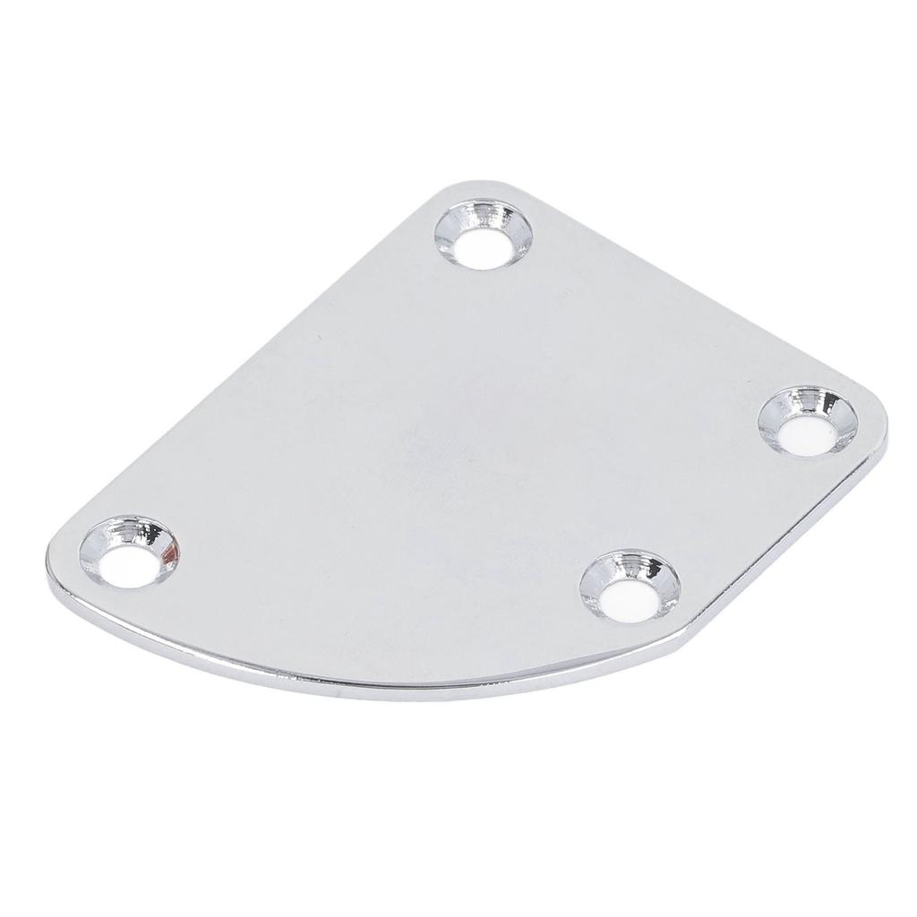 Guitar Neck Reinforcement Plate with Screws 4 Hole Curved Neck Joint Protection Board for Electric Guitar Bass
