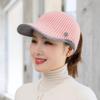 Fashion hat female dew ponytail wool empty top hat morning running cap casual hat sports warm knitted hat