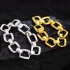 Chunky Chain Chain Bangle Geometric Hollow Hand Jewelry Fashion Statement Wristwear  Women Jewelry