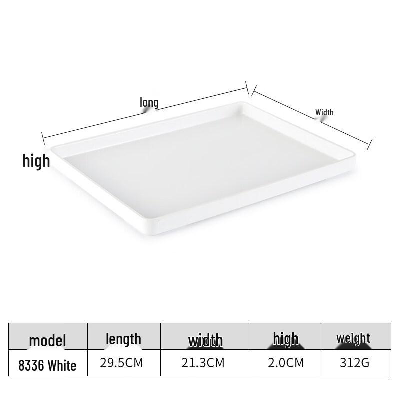 Rectangular Plastic Serving Tray for Hotel & Home