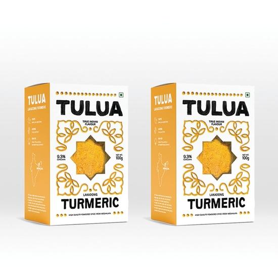 

Премиальный порошок куркумы Tulua Lakadong (Халди) - 100 г в каждой упаковке по 2 штуки | (9-12%) Высокое содержание куркумина| 100% натуральный и органический