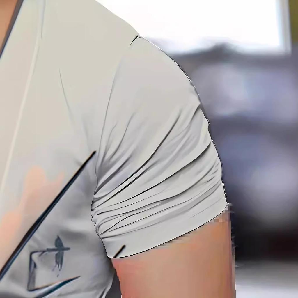 Summer Round Neck 3D Fish Printed Top Fashionable Casual Short Sleeved Men's T-shirts