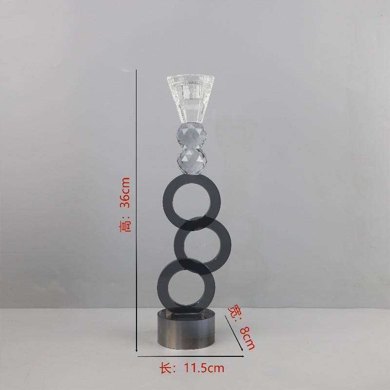 Simple Geometric Circular Crystal Ball Candle Holder Decoration Ornament, Dining Table Center Candle Holder, Home Decoration