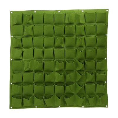 72 Taschen hängende Garten-Pflanztasche, Wand, vertikale Begrünung, Outdoor-Pflanze, grün