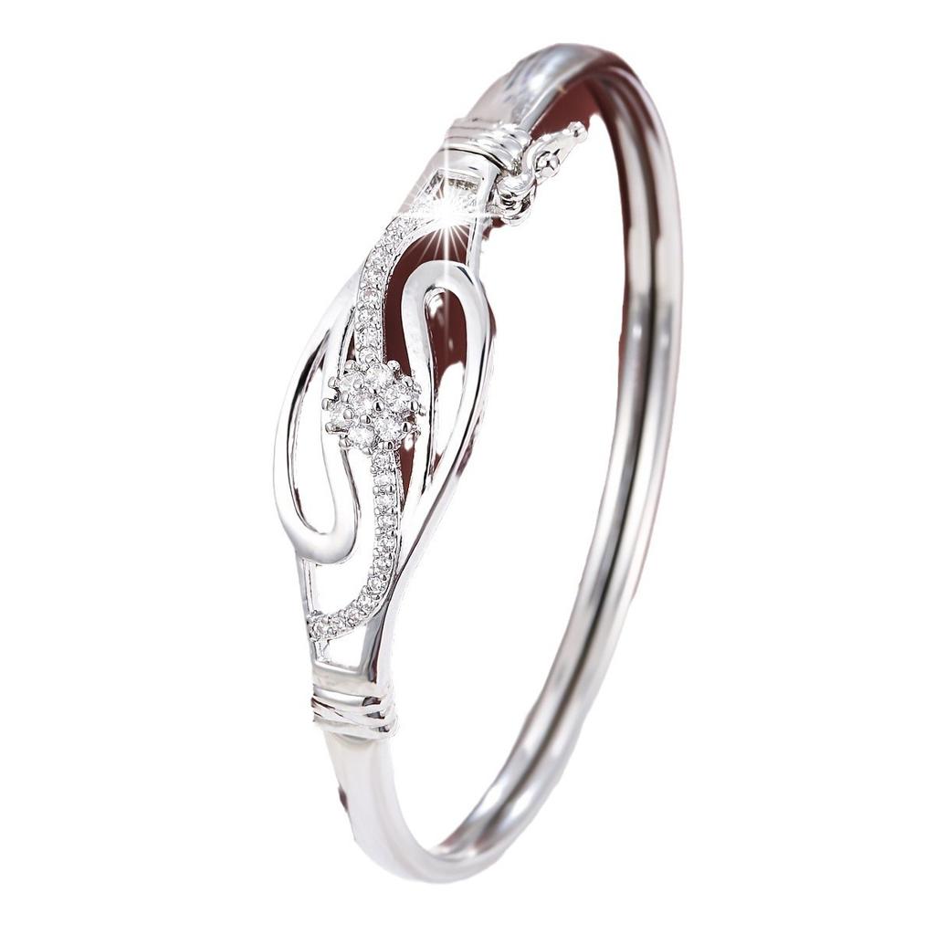 Jewelry New Hollow Simple Micro-paved Zirconia Temperament Versatile Jewelry Bracelet