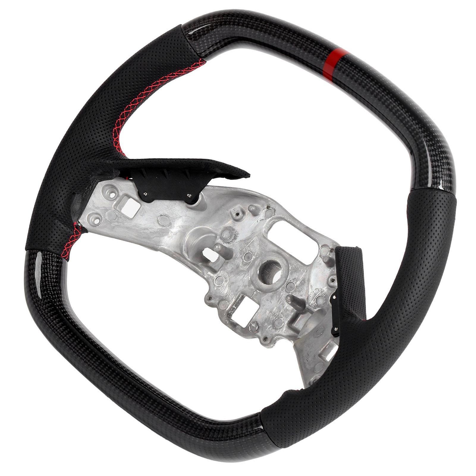 

Custom Carbon Fiber Steering Wheel Nappa Perforated Leather Fit for Chevrolet Corvette C8 2020+