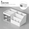 10 Compartments Cosmetic Drawer Organizer 2 Drawers Desk Pen Holder  Office