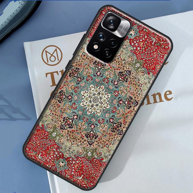 Persian Carpet Floral Pattern Case For Xiaomi Redmi 13C 10C 12C 14C Redmi Note 14 13 Pro 12 11 9 10 9S 10S 11S 12S Cover