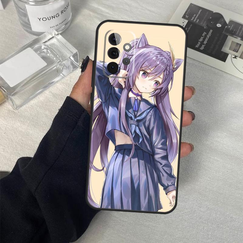 Keqing Genshin Impact Anime Case For Samsung Galaxy A14 A24 A34 A54 A51 A71 A13 A23 A33 A53 A73 A12 A22 A32 A52 Coque