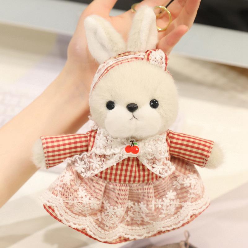 Cute Cute Long-Eared Rabbit Pendant Plush Toy Doll Bunny Doll Girl Bag Keychain Pendant