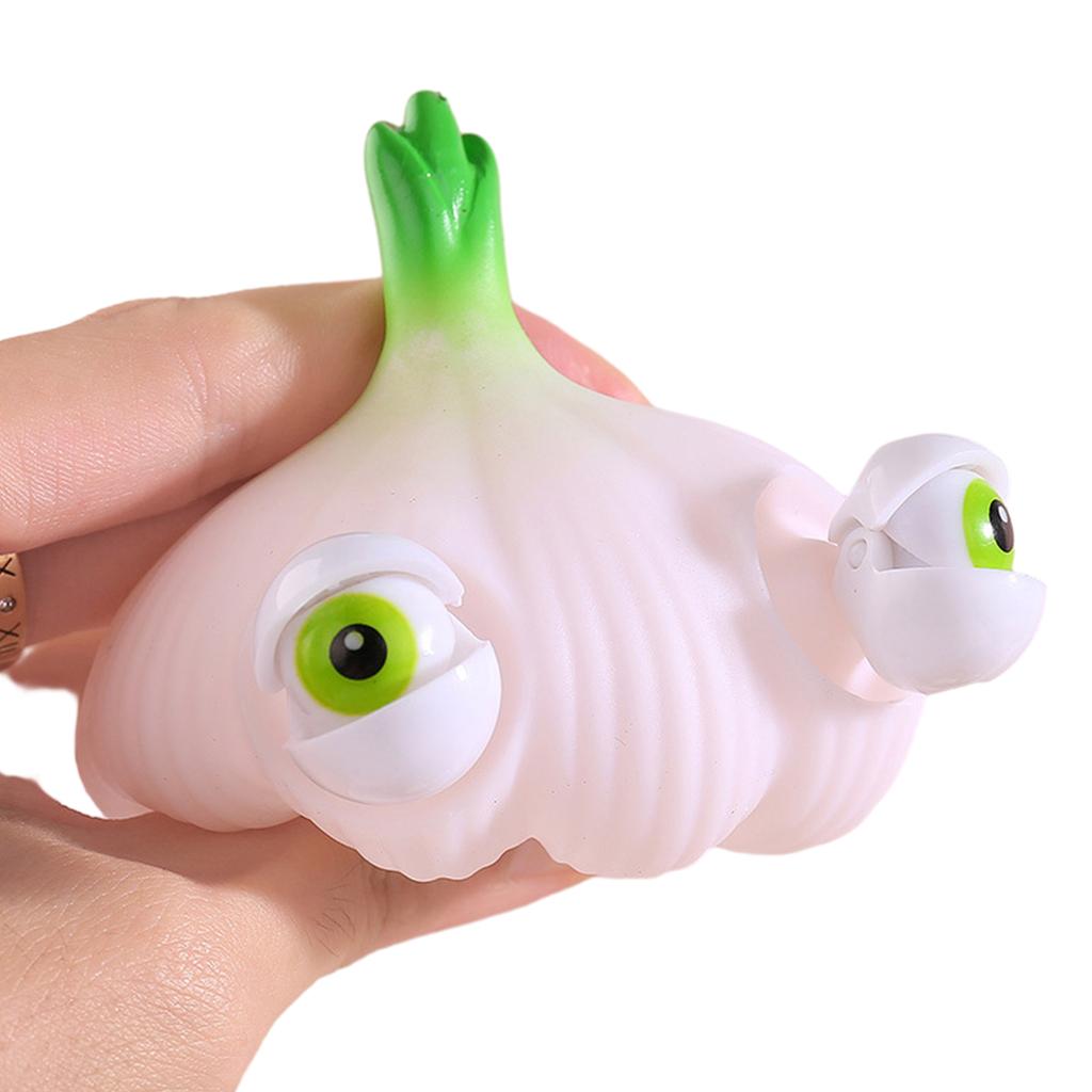 Squeeze Toy Garlic Shape Eyes Popping Toy Eyeballs Holding Sensory Toy Pressure Release Toy Eyes Popping Funny Gift