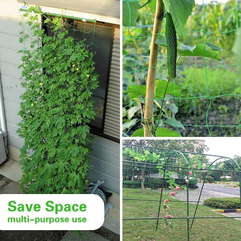 2pcs 1.8M x 3.6M Support Fence Mesh, Garden Plant Climbing Net Vegetable Vine Flower Trellis