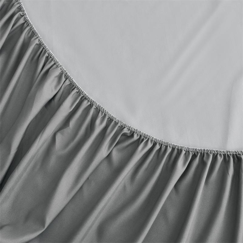 Waterproof Fitted Bedsheet Solid Color Mattress Protector Cover Elastic Bed Sheet Bedroom Bed Protector Cover (No Pillowcase)