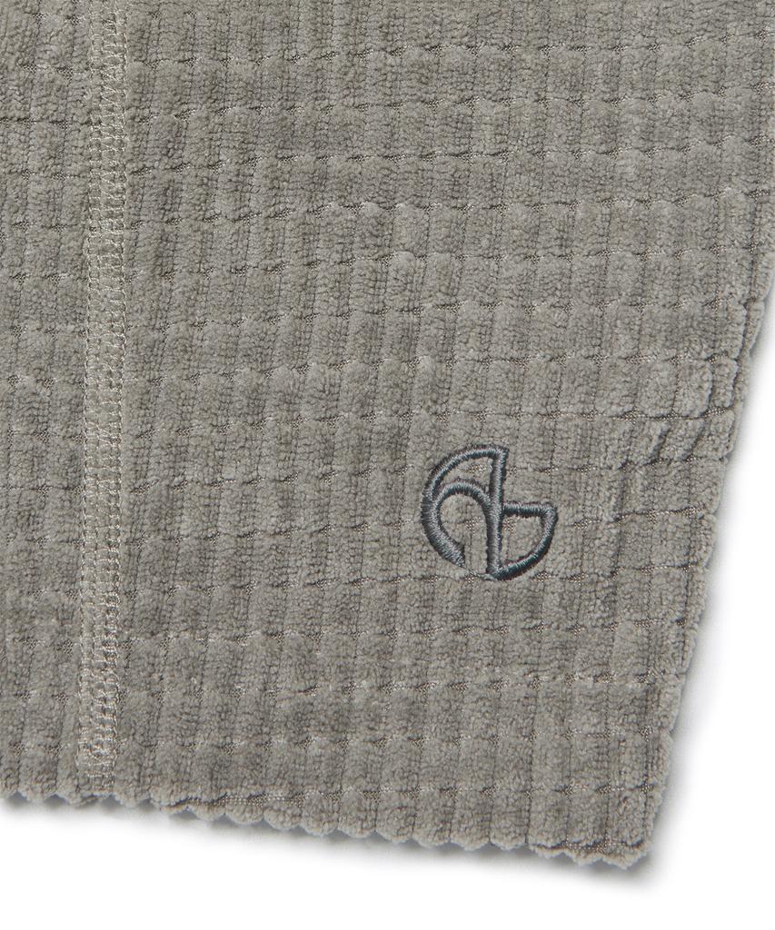 Nomaenyueol Heavy Waffle Half Zip-Up - Gray