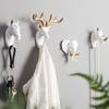Wall Mounted Animal Head Rack Coat Cap Wall Hanger Horse Giraffe Elk Elephant Hook Decorative Room Decor Bathroom Accessory