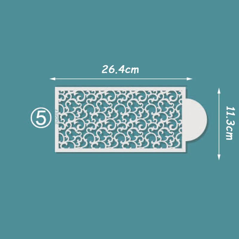 New Pattern Fondant Cake Mesh Stamps Stencils Embossing for Decorating Tool Plastic Spray Mold Wedding Suger Chocolate Painting