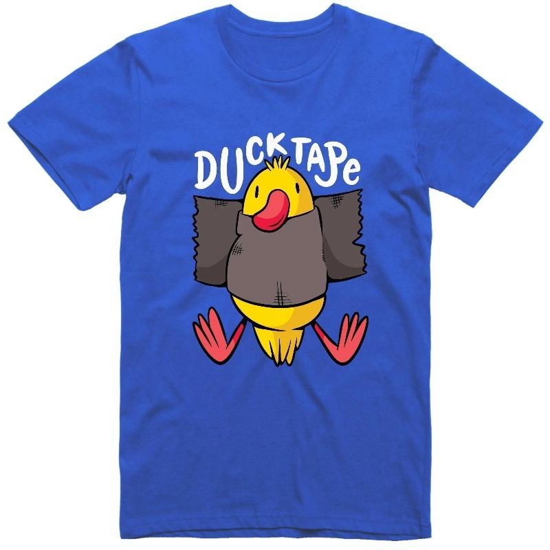 Funny T Shirt Duck Tape Print Regular Fit Cotton Tee Summer Unisexs And Womens Loose And Breathable Tshirt Top