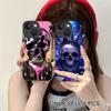 Silver Skull Silicone Mobile Phone Case for iPhone 17 16 15 14 13 12 11 X XR XS Air Pro Max Plus Mini Colorful Cover