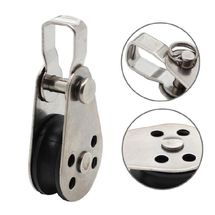 Stainless Steel 25mm Marine Single Wheel Pulley Pulley Block Lifting Rope Pulley