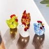 Hand Blown Crystal Rooster Statues Home Decor Turkey Sculpture Glass Chicken Figurines  Living Room