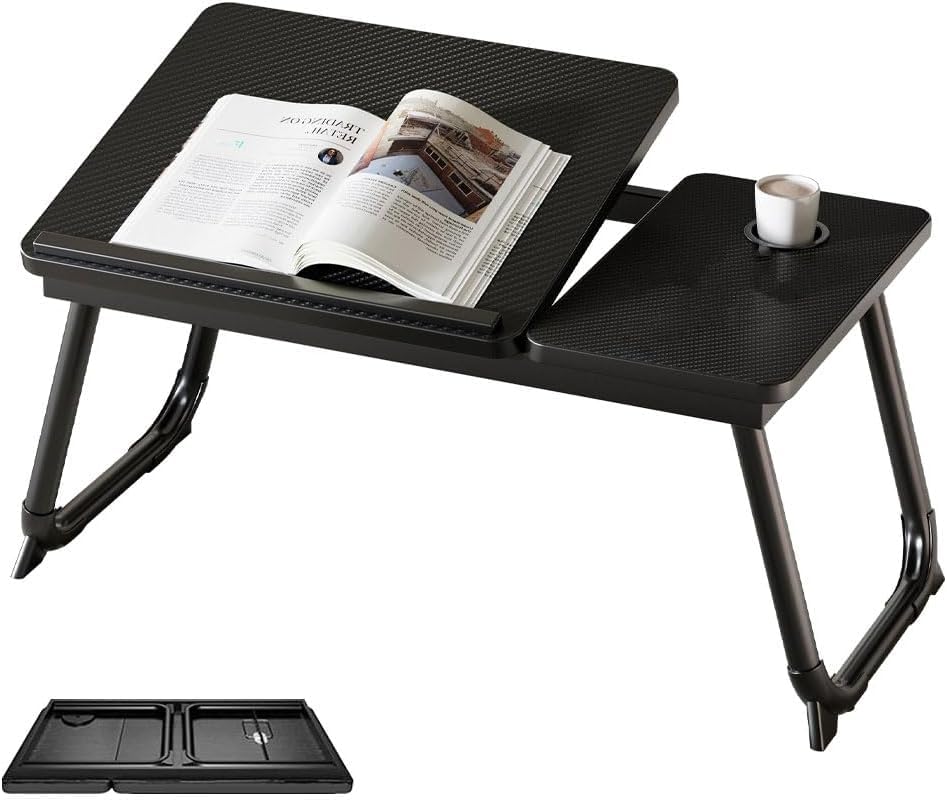 NOVÝ Multifunkční Skládací Stůl s Nastavitelným Úhlem od do Skládací Ideální pro Jednolůžkový Nízký Skládací Kávový Plně Laptop PC Studijní Jídelní Stůl Vlákno