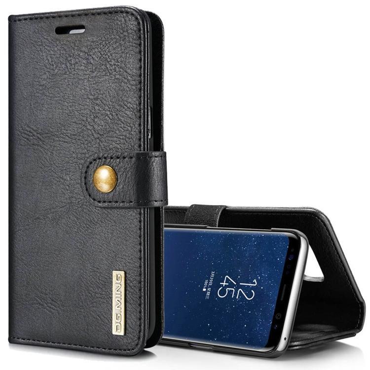 

DG.MING for Galaxy S8 Crazy Horse Texture Horizontal Flip Detachable Magnetic Protective Case with Holder & Card Slots & Wallet чёрный