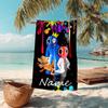 Personalized customized proof beach towel with Rainbow Friends pattern - soft, absorbent,quick-drying,perfect swimming,camping&bathing