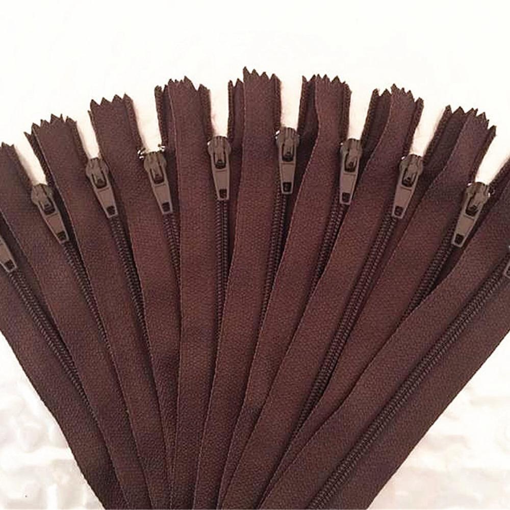 10pcs Nylon Coil Zipper 4"-24" (10 cm-60 cm) for Tailor Crafts, Sewing Clothes Zipper (20 Colors) Sewing Accessories