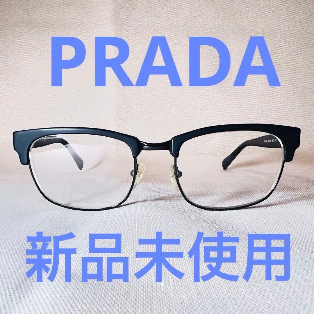Used [New] PRADA rare item non-prescription clear lens matte black frame glasses