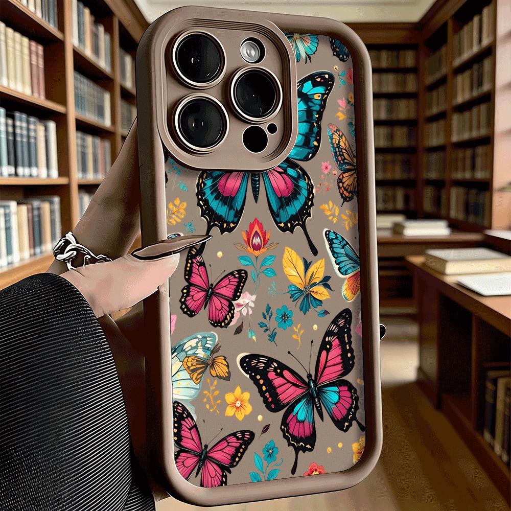 Colorful Butterfly Flower Luxury Anti-Slip TPU Phone Case For Xiaomi Redmi Note 15 14 13 12 11 10 9 Pro Full Protective Cover