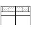 VidaXL Tête de lit métal noir 135 cm 372211
