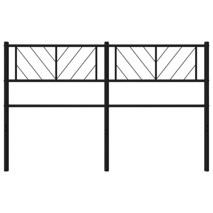 VidaXL Black Metal Headboard 135 Cm 372211