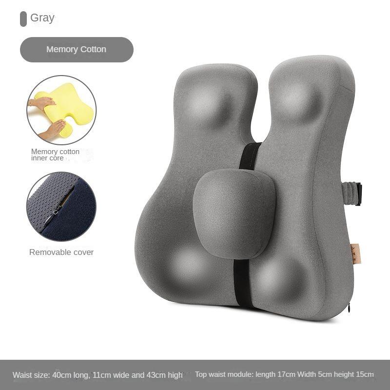 Orthopedic Chair Back Cushion Memory Foam Car Seat Office Sofa Waist Lumbar Side Support Pillow Spine Coccyx Protect