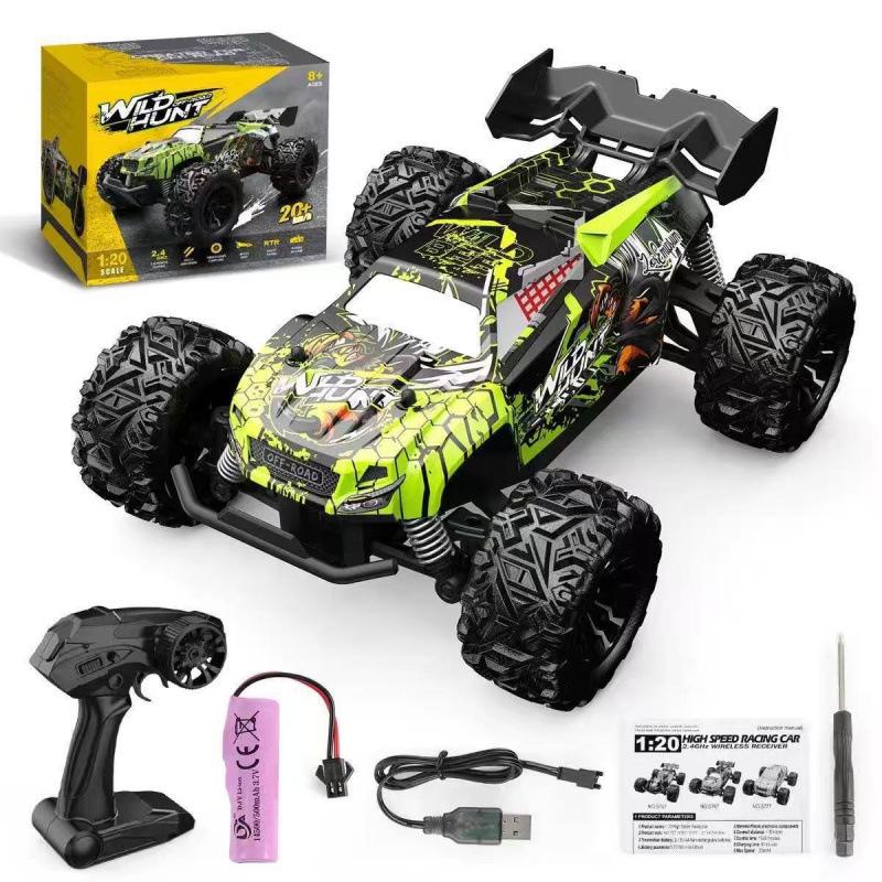 Remote Control 1:20 4WD Off-Road Big Foot Racing Car, High-Speed Climbing Toy, 2.4G