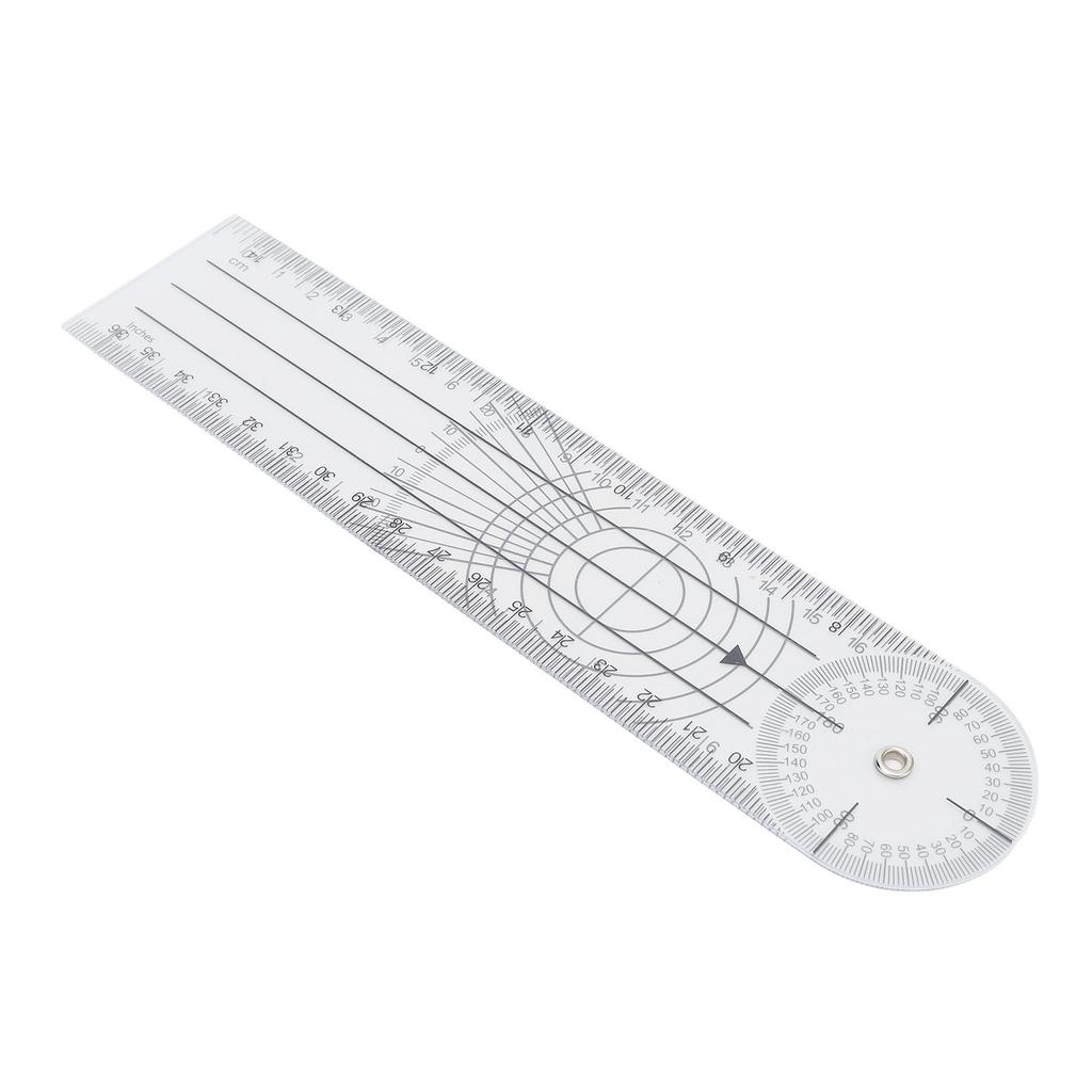 Angle Ruler Transparent Flexible Adjustable Geometry Measuring Tool for Artists Builders Designers Teachers Engineers