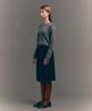 Seteo (W) Contrast Stitch Semi-Crop Knit Charcoal