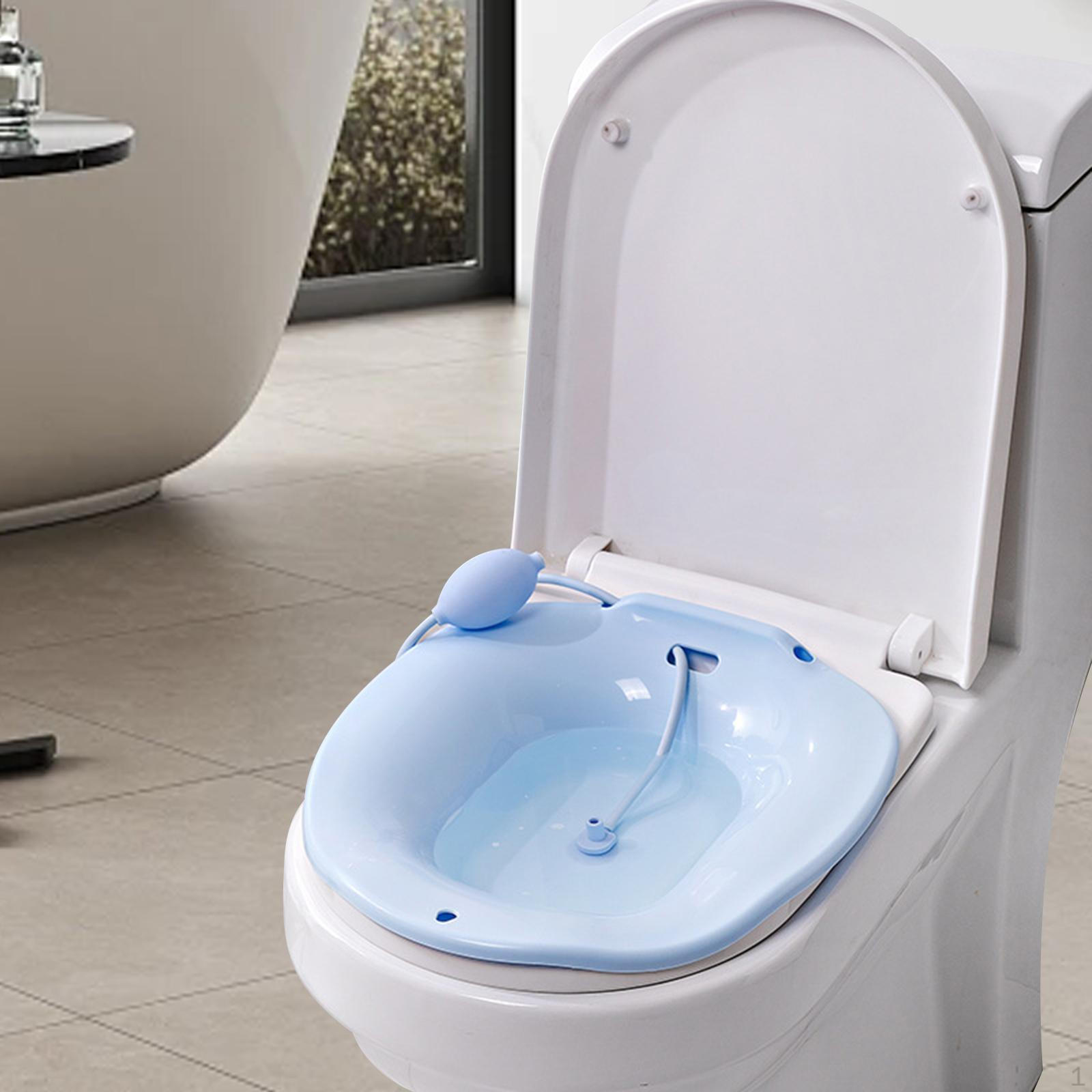 

Многофункциональная сидячая ванночка для женщин, портативная, с широким сиденьем, прочная, с ручным смывом синий