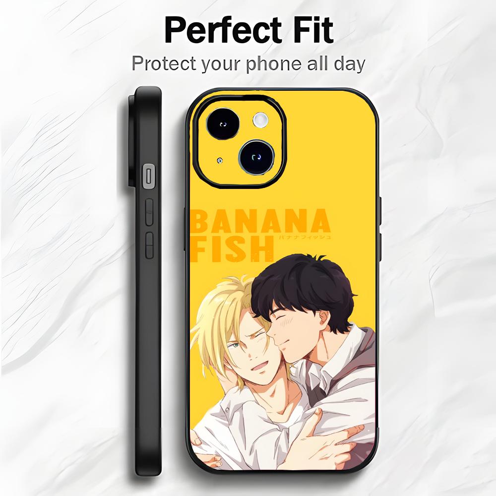 Emotional Dark Anime B-Banana Fish Phone Case Phone Case Soft Packaging Lightweight For iPhone17 16 15 14 13ProMax