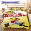 Bibi and Tina Pattern Bedding,Quilt Set Quilt Cover Pillowcase Home Birthday Gift (1 * Duvet Cover + 2 * Pillowcase, Without Core)