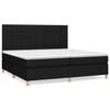 Maison Exclusive - Sommier à lattes de lit avec matelas Noir 200x200 cm Tissu